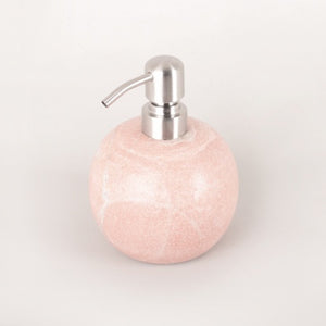 Soap Dispenser - Pink Marble Round