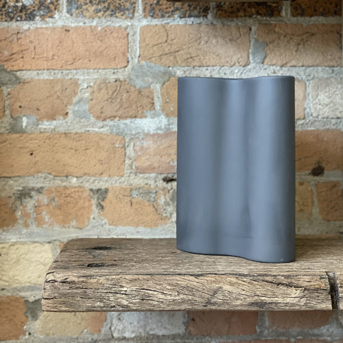 Smooth Infinity Vase  Charcoal - Medium