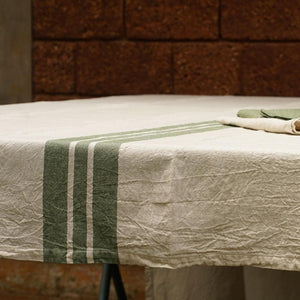 Tablecloth - Olive Stripe