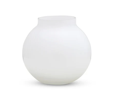 Opal Ball Vase - White