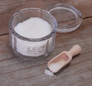 Salt Pot with Wooden Scoop