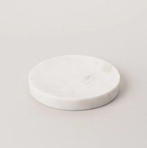 Round Marble Soap dish - With Indent