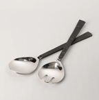 Salad Server - Flat Handle Burnished