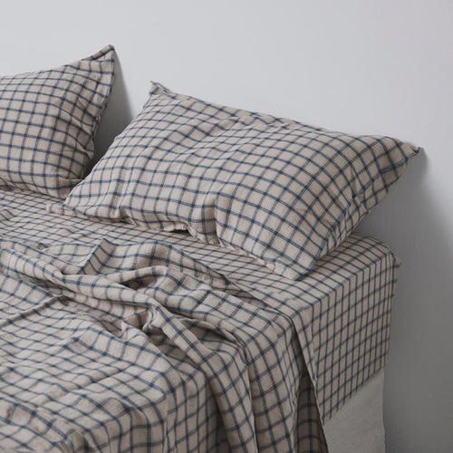 Fitted Sheet - Coastal Check