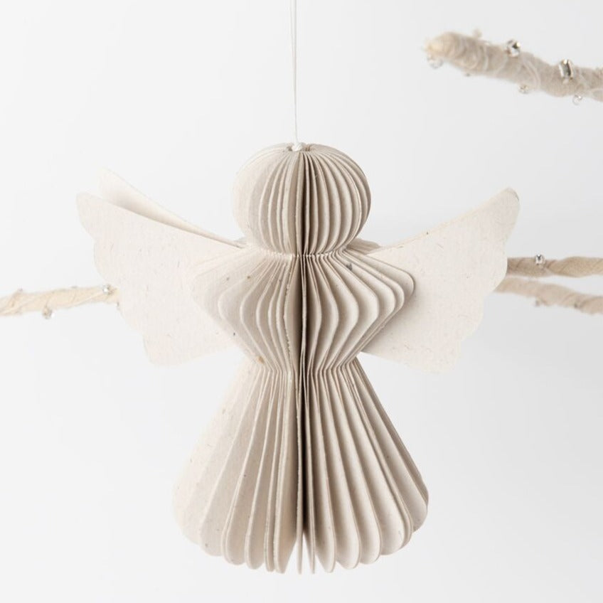 Alaska Hanging Paper Angels - Eggshell