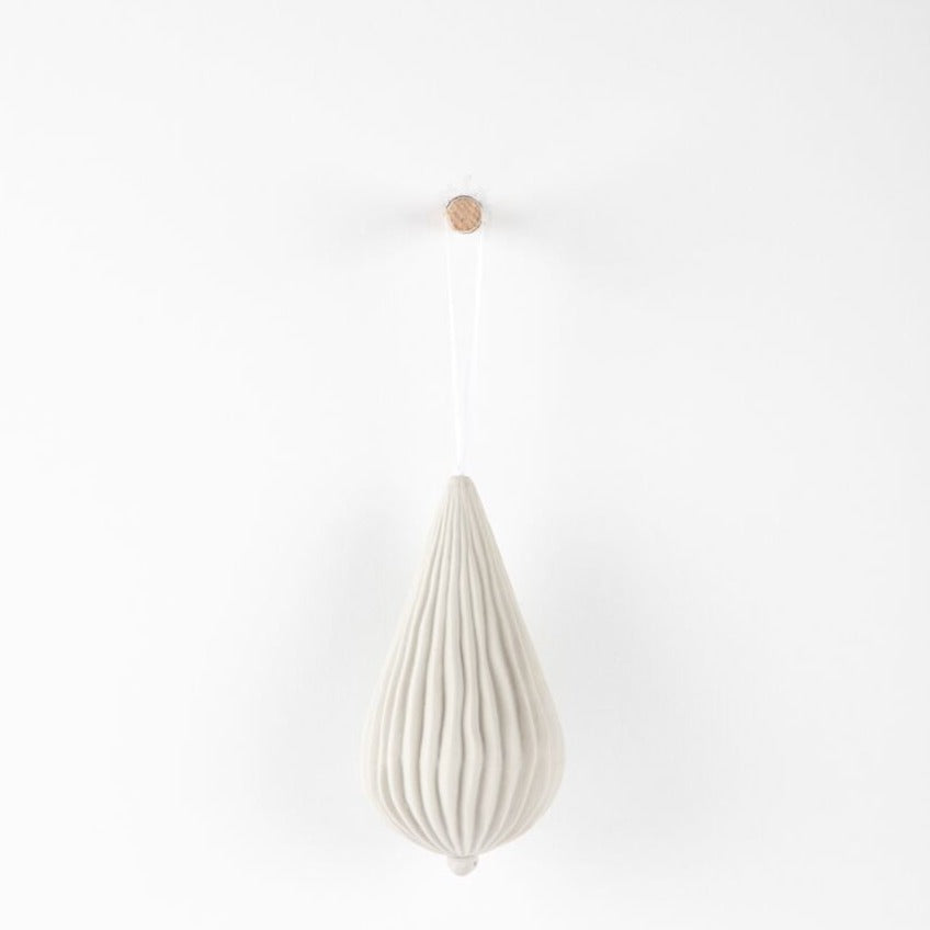 Alaska Hanging Porcelain Teardrop - Putty