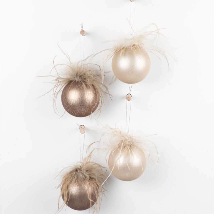 Fable Baubles Glass - Feathers