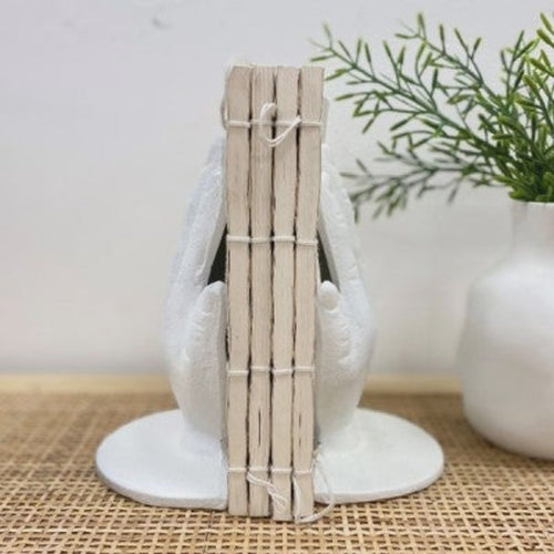 Prayer Bookends - White Set Of 2